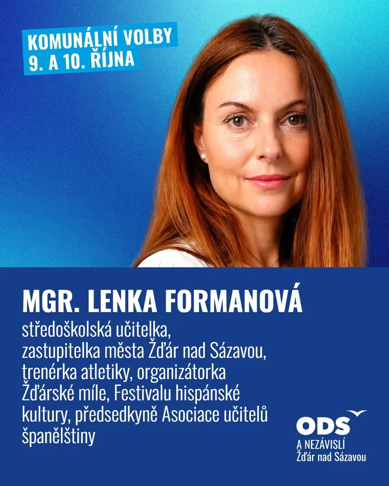 Kampaňová grafika kandidátky č. 2 Mgr. Lenky Formanové